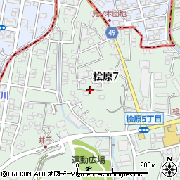 福岡県福岡市南区桧原7丁目周辺の地図