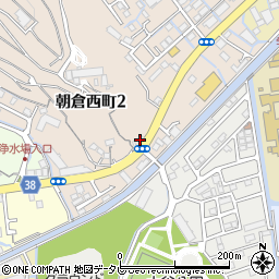 カースタレンタカー朝倉店周辺の地図