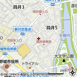 福岡県大野城市筒井5丁目14周辺の地図