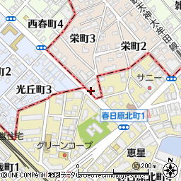 クリーニングのきょくとう　栄町店周辺の地図