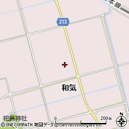 長洲宇佐線周辺の地図