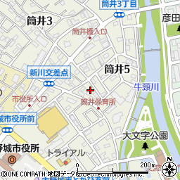 福岡県大野城市筒井5丁目14-7周辺の地図
