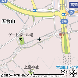 高知県高知市五台山394周辺の地図