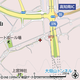 高知県高知市五台山456-4周辺の地図