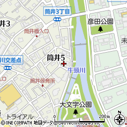 福岡県大野城市筒井5丁目9周辺の地図