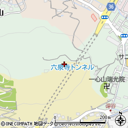 六泉寺トンネル周辺の地図