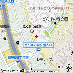 筑紫テント周辺の地図