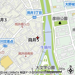 福岡県大野城市筒井5丁目8周辺の地図