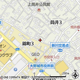福岡県大野城市筒井3丁目2-46周辺の地図