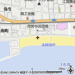 赤岡海浜周辺の地図