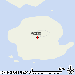赤葉島周辺の地図