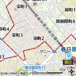 福岡県大野城市栄町2丁目3周辺の地図