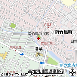 南竹島公民館周辺の地図
