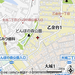 福岡県大野城市乙金台1丁目4-14周辺の地図