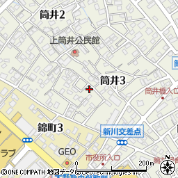 福岡県大野城市筒井3丁目2-33周辺の地図