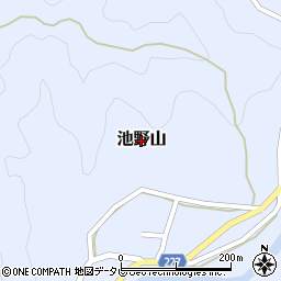 和歌山県古座川町（東牟婁郡）池野山周辺の地図