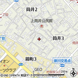 福岡県大野城市筒井3丁目2-25周辺の地図