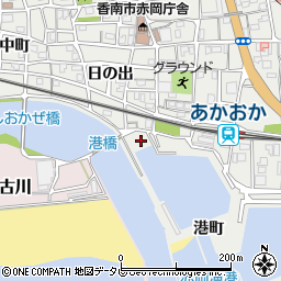 高知県香南市赤岡町港町周辺の地図