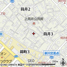 福岡県大野城市筒井3丁目2-22周辺の地図
