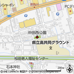 沖田西公園周辺の地図
