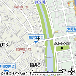 福岡県大野城市筒井4丁目21周辺の地図