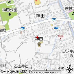 高知県高知市神田1408-17周辺の地図