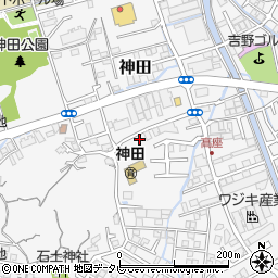 高知県高知市神田1408-6周辺の地図