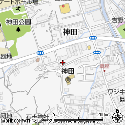 高知県高知市神田1379-1周辺の地図