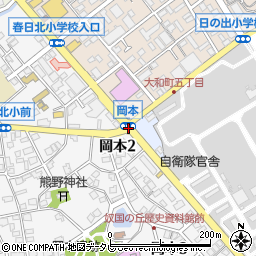 岡本町周辺の地図