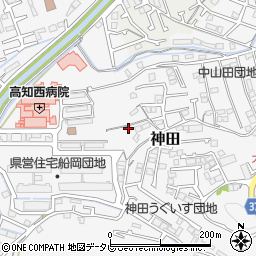高知県高知市神田308周辺の地図