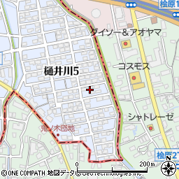 樋井川五丁目集会所周辺の地図