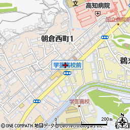 株式会社西四国マツダ高知支店　朝倉店周辺の地図