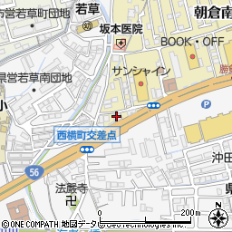 高知銀行朝倉南支店 ＡＴＭ周辺の地図