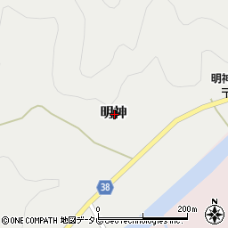 和歌山県東牟婁郡古座川町明神周辺の地図