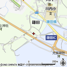 高知県いの町（吾川郡）鎌田周辺の地図