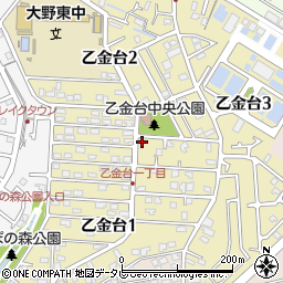福岡県大野城市乙金台周辺の地図
