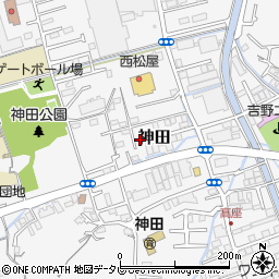 高知県高知市神田1354-5周辺の地図