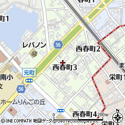 福岡県福岡市博多区西春町周辺の地図