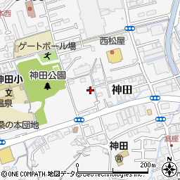 高知県高知市神田1350-5周辺の地図