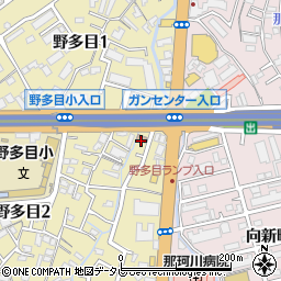 福岡野多目郵便局周辺の地図