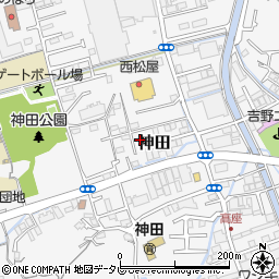 高知県高知市神田1354-3周辺の地図