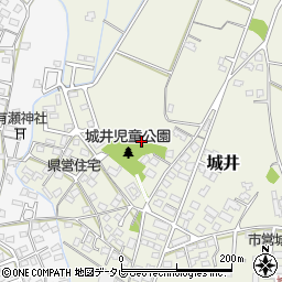 城井公園周辺の地図