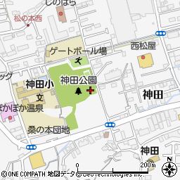 神田公園トイレ周辺の地図