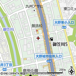 だるまの天ぷら定食 大野城店周辺の地図