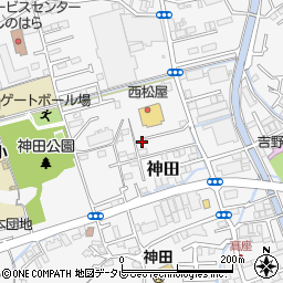 高知県高知市神田1354-15周辺の地図
