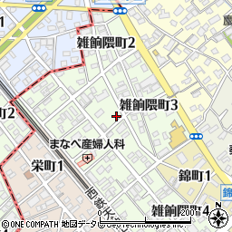 福岡県大野城市雑餉隈町周辺の地図