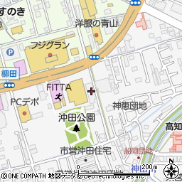 高知県高知市朝倉甲191周辺の地図