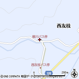 横川バス停周辺の地図