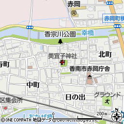 美宜子神社周辺の地図