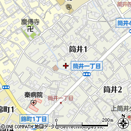 福岡県大野城市筒井1丁目9周辺の地図